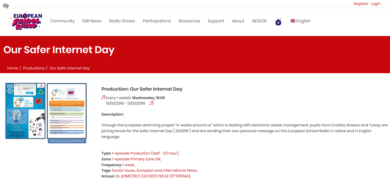 European School Radio - Our Safer Internet Day